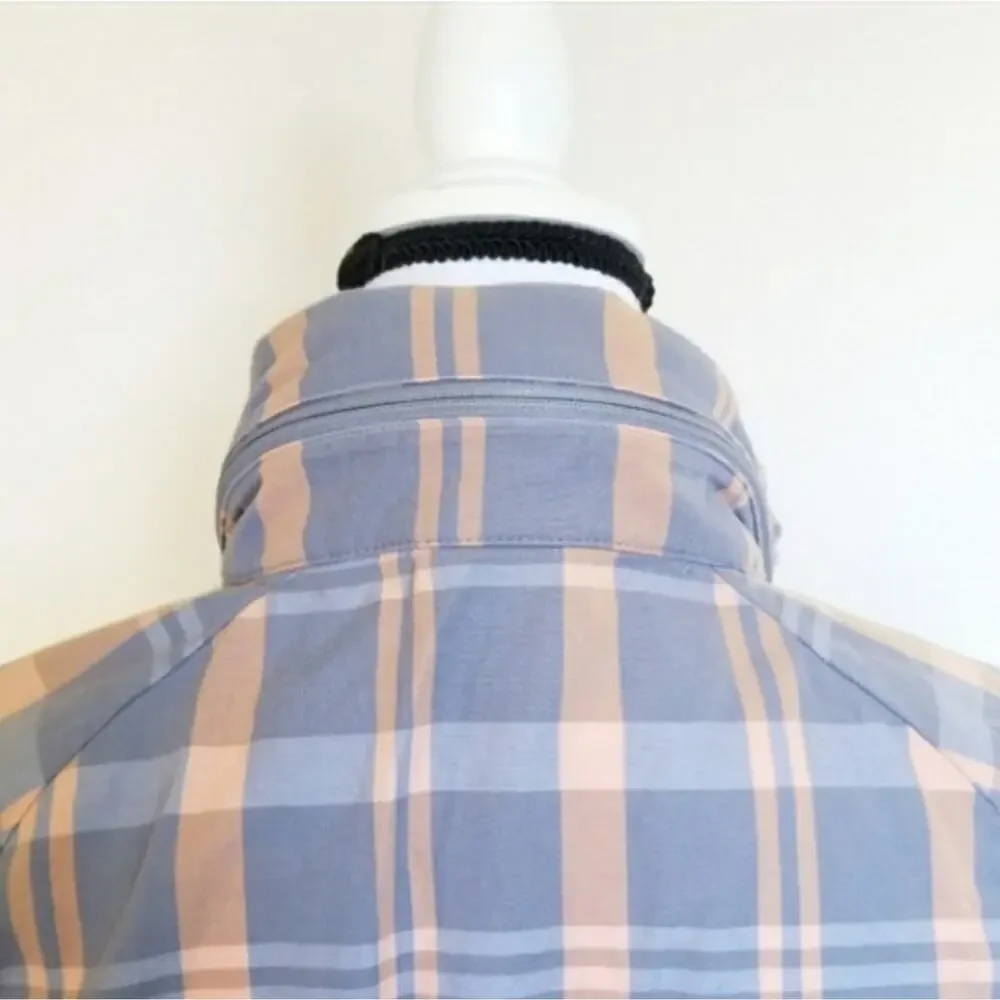 Nike Firefly Gray and Orange Plaid Zip-up Jacket with Hood XS